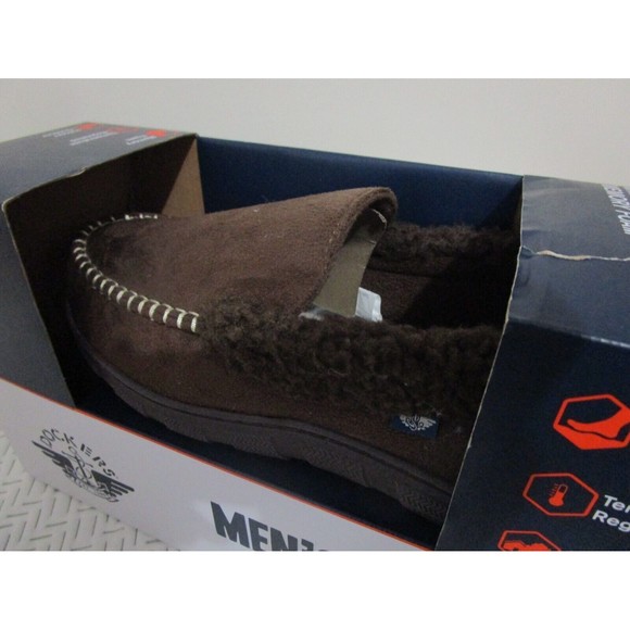 New in Box Docker's Men's Slippers Memory Foam Dark Brown Size M (8-9) - Picture 6 of 10